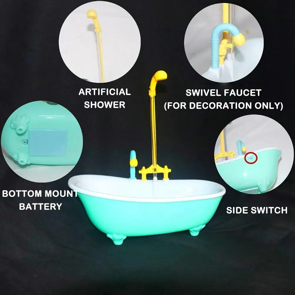 🔥LAST DAY 50% OFF🦜 Happy Birdie! Automatic Parrot Bath Tub | Cute Blue Shower Cage Accessory 🚿