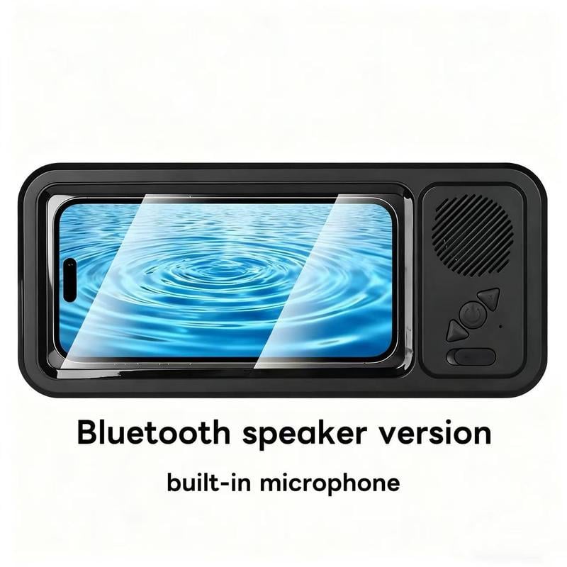 Waterproof Shower Phone Holder with Bluetooth Speaker