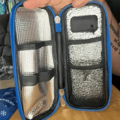 Insulin Cooler Bag with Temperature Display — Portable EVA Storage Case for Patients Traveling Travel Cooler - TSA Approved