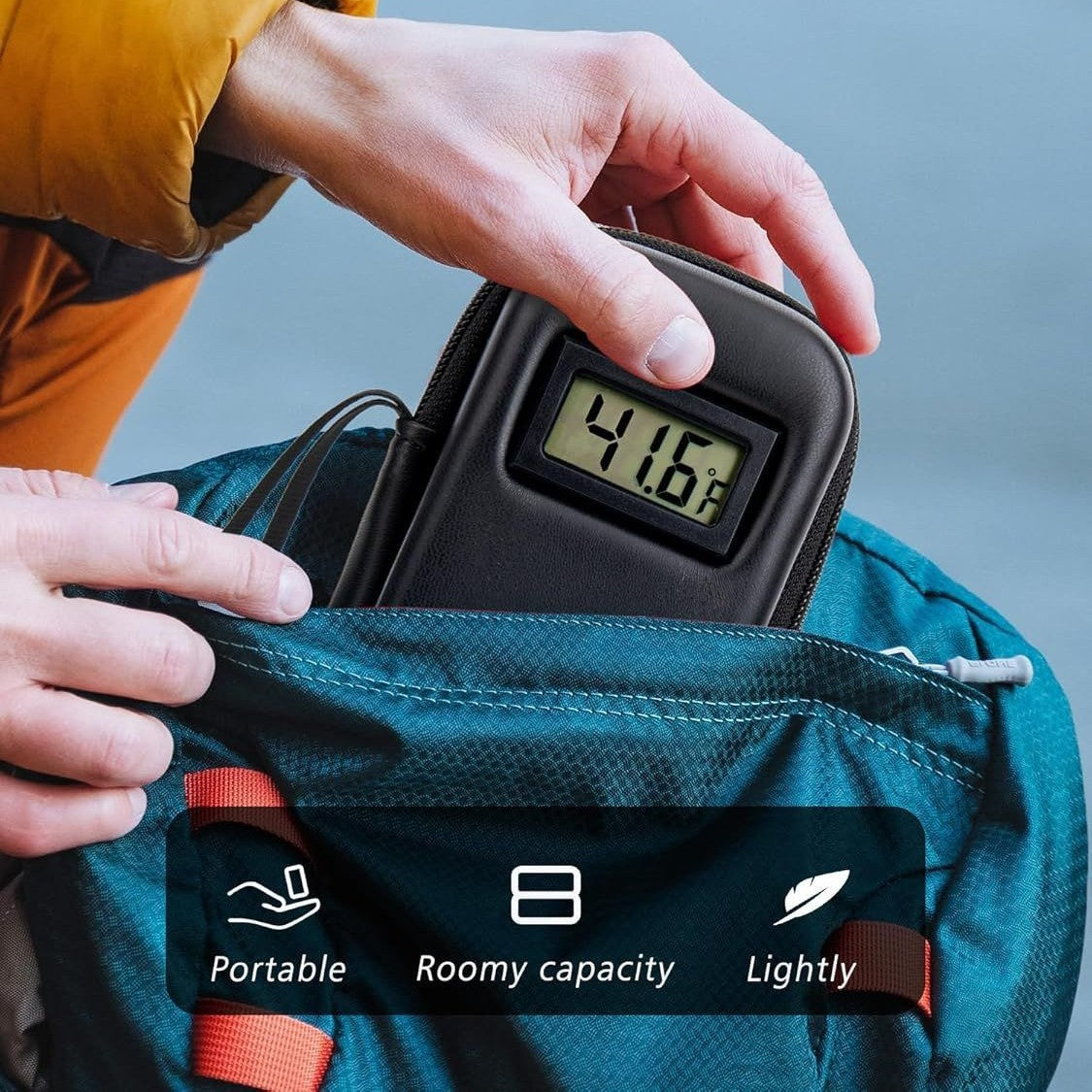 Insulin Cooler Bag with Temperature Display — Portable EVA Storage Case for Patients Traveling Travel Cooler - TSA Approved
