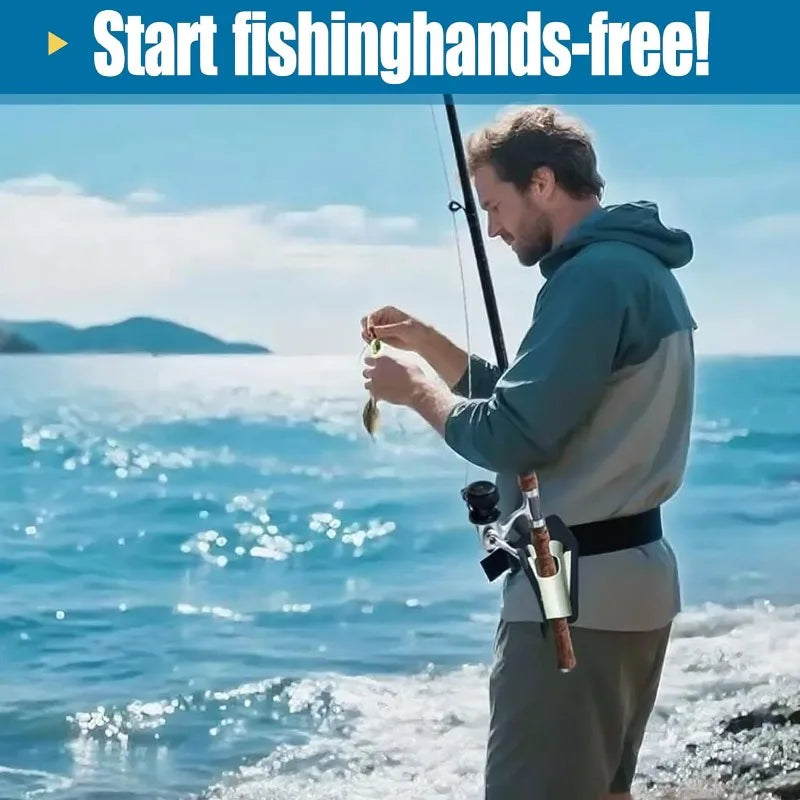 🎣QuickSlide Rod HolsterLeather Fishing Rod Holster For Belt | Fly Fishing Pole Holder | Lure Fishing Rod Holder