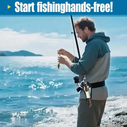 🎣QuickSlide Rod HolsterLeather Fishing Rod Holster For Belt | Fly Fishing Pole Holder | Lure Fishing Rod Holder